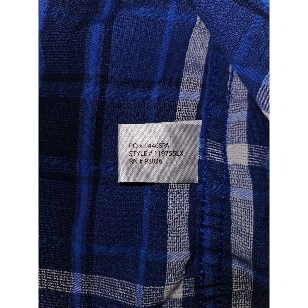 U.S. Polo Assn. Men's Slim Fit Blue Plaid Button Down Shirt Size Large - Picture 4 of 5